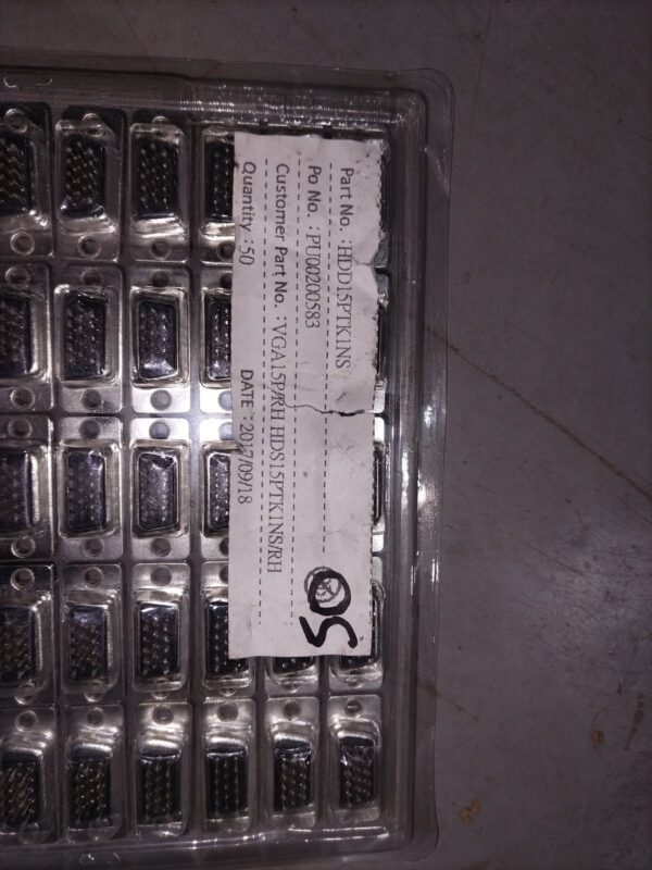 50x HD-15 (VGA/DB15) Female D-Sub Panel Mount Connectors – New Old Stock