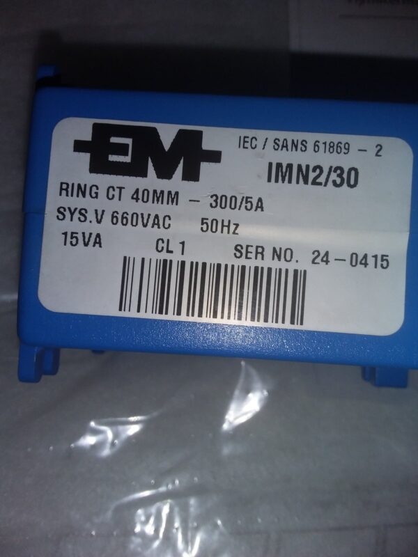 ElectroMechanica IMN2/30 Ring Current Transformer 300/5A 660V Class 1
