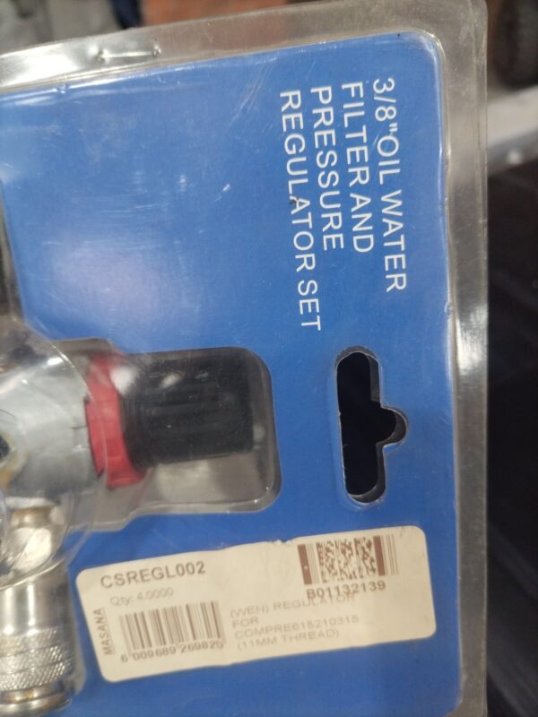 3/8" Air Line Oil/Water Filter & Pressure Regulator Set – 0-8 Bar (New in Package)