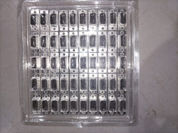 50x HD-15 (VGA/DB15) Female D-Sub Panel Mount Connectors – New Old Stock