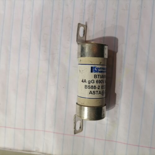 Ferraz Shawmut BTIA69V4 4A 690V AC 80kA gG HRC Bolt-Down Fuse Ferraz Shawmut BTIA69V4 4A 690V AC 80kA gG HRC Bolt-Down Fuse