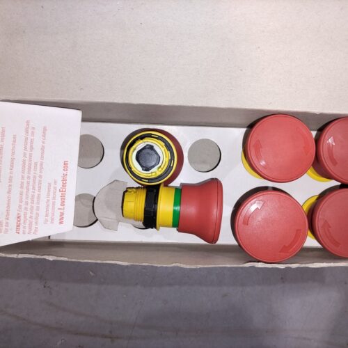 Lovato Electric LPC B6644 Red 40mm Mushroom E-Stop Push Button — Box of 10 (New) Lovato Electric LPC B6644 Red 40mm Mushroom E-Stop Push Button — Box of 10 (New)