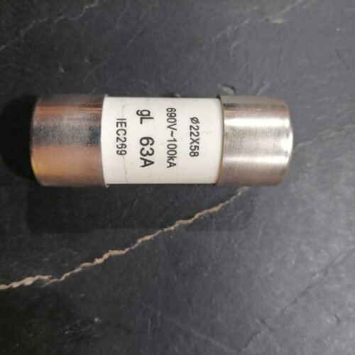 63A 690V gL Cylindrical Ferrule Fuse 22x58mm 100kA IEC269