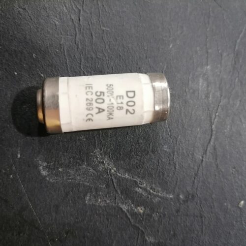D02 E18 50A 500V 100kA NEOZED Bottle Fuse Link – IEC 269 D02 E18 50A 500V 100kA NEOZED Bottle Fuse Link – IEC 269