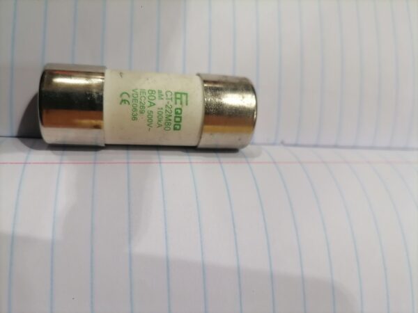 ETI CT-22M80 80A 500V aM Cylindrical HRC Fuse Link 22x58mm