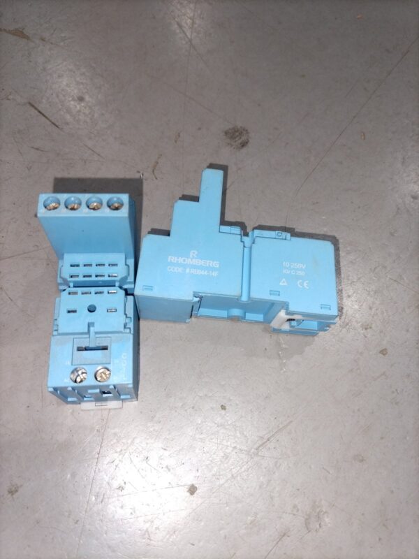 Rhomberg RB944-14F 14-Pin DIN Rail Relay Socket 10A 250V — Lot of 2